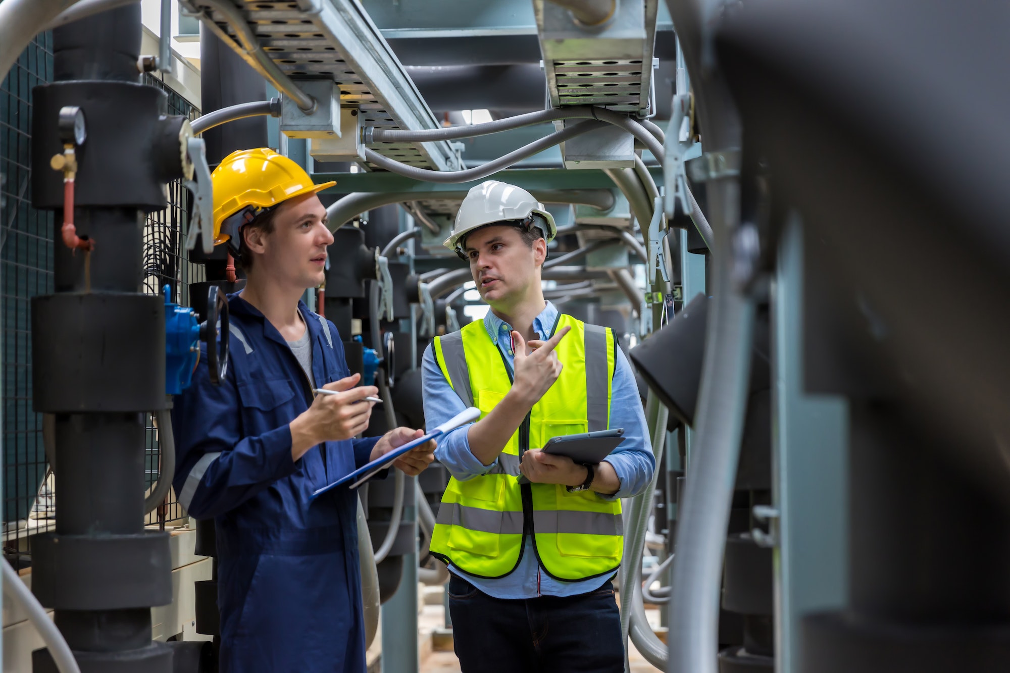 industrial engineer work on site engineer visit and inspection site engineer at industrial site
