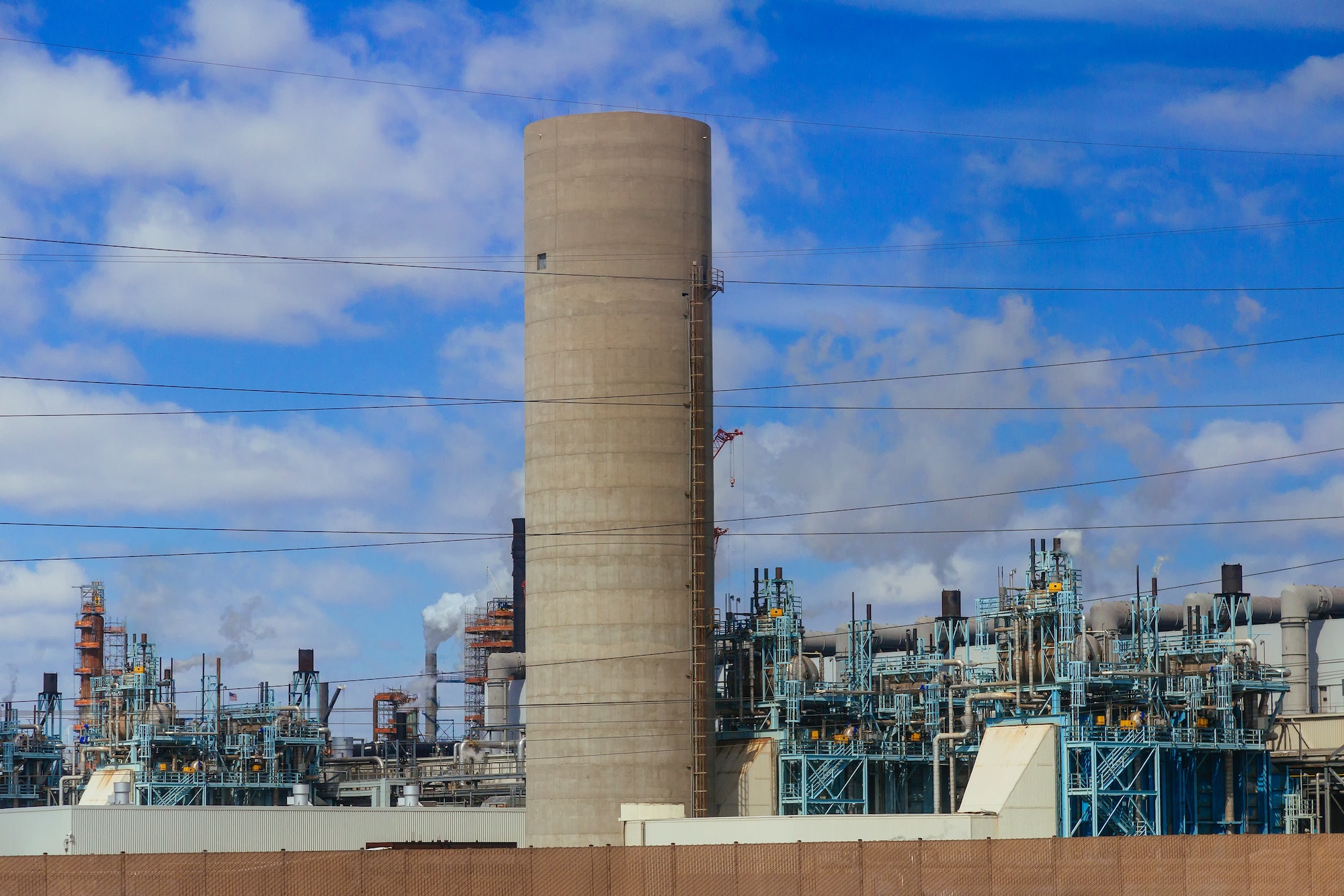 oil and gas industry refinery at twilight factory plant